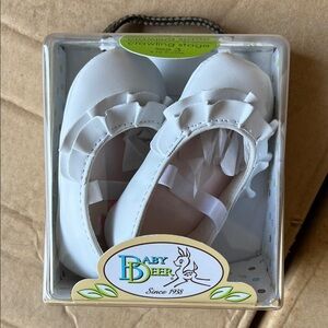 Baby Deer White Ruffle Strap Baby Shoes